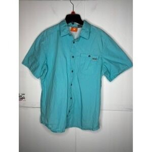 Merrell Men's Blue Short Sleeve Collared Shirt Size L